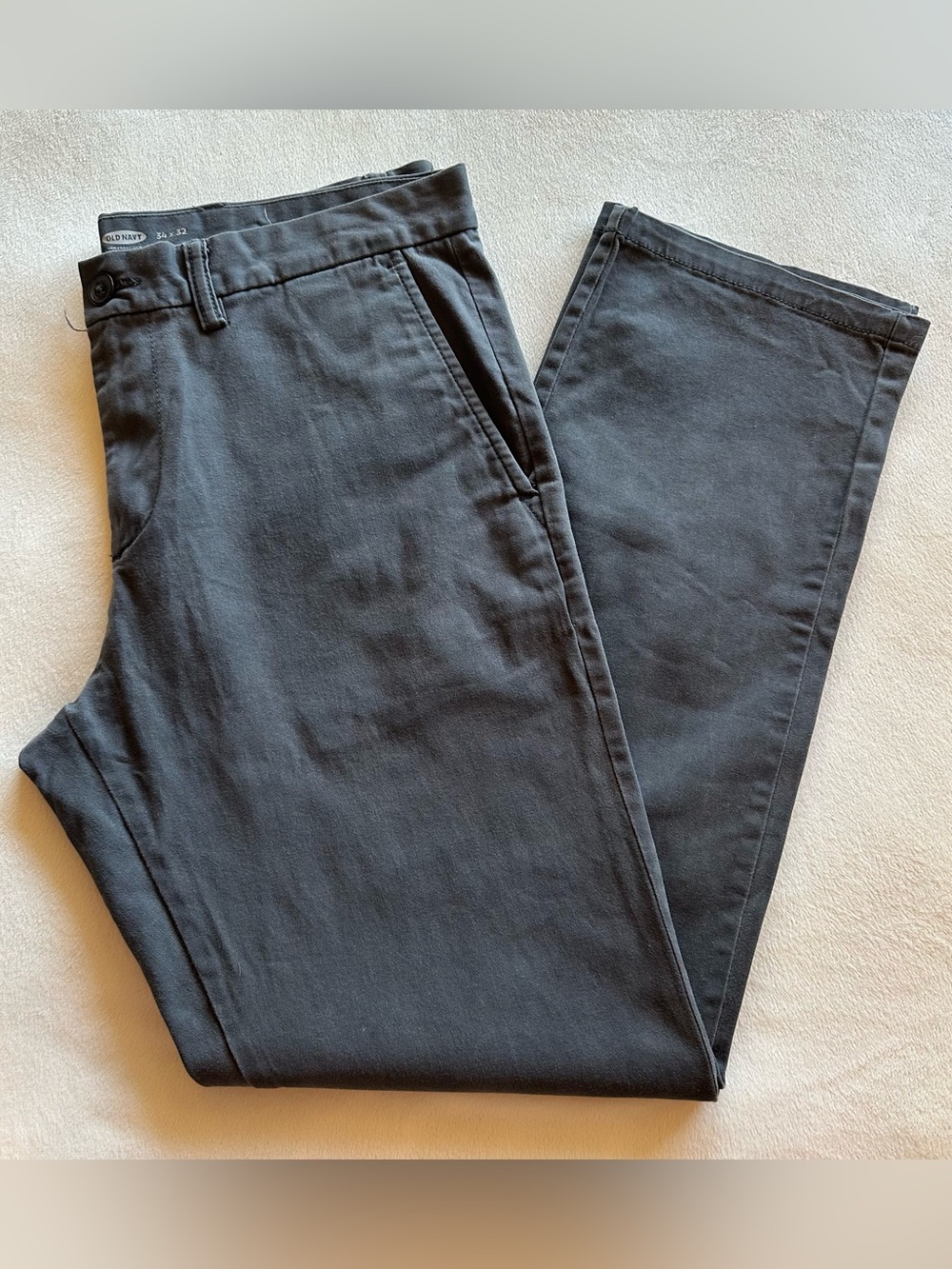 Old Navy Men’s Charcoal Gray Ultimate Slim Chino Pants Size 34 x 32